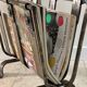 Vintage Brutalist Steel Magazine Rack