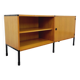 Vintage ARP Minvielle sideboard by Guariche Mortier Motte in light wood and black metal