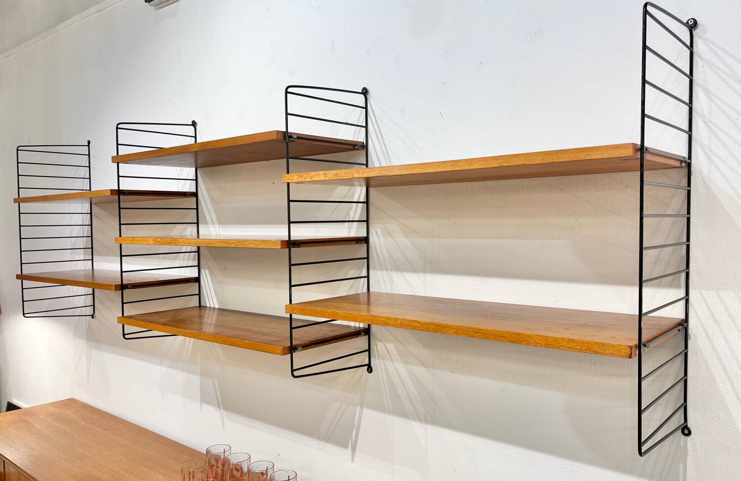 String wall shelves by Nisse Strinning, 1960's