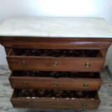 Old chest of drawers with marble