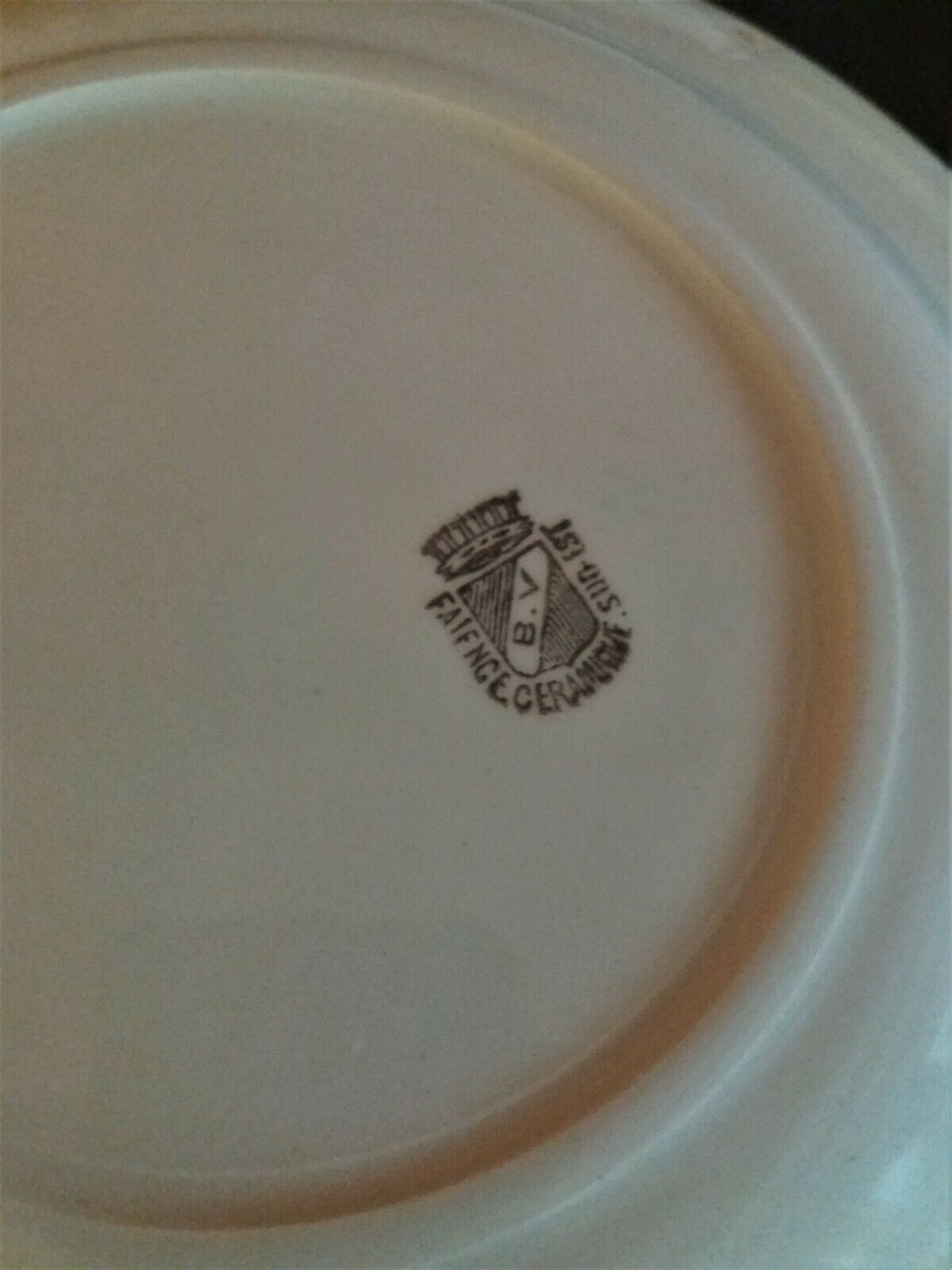 Series of six plates in earthenware BV ceramics South East