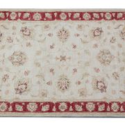 Traditional Living Room Rug, Cream Red Floral Oriental Carpet 119x175cm