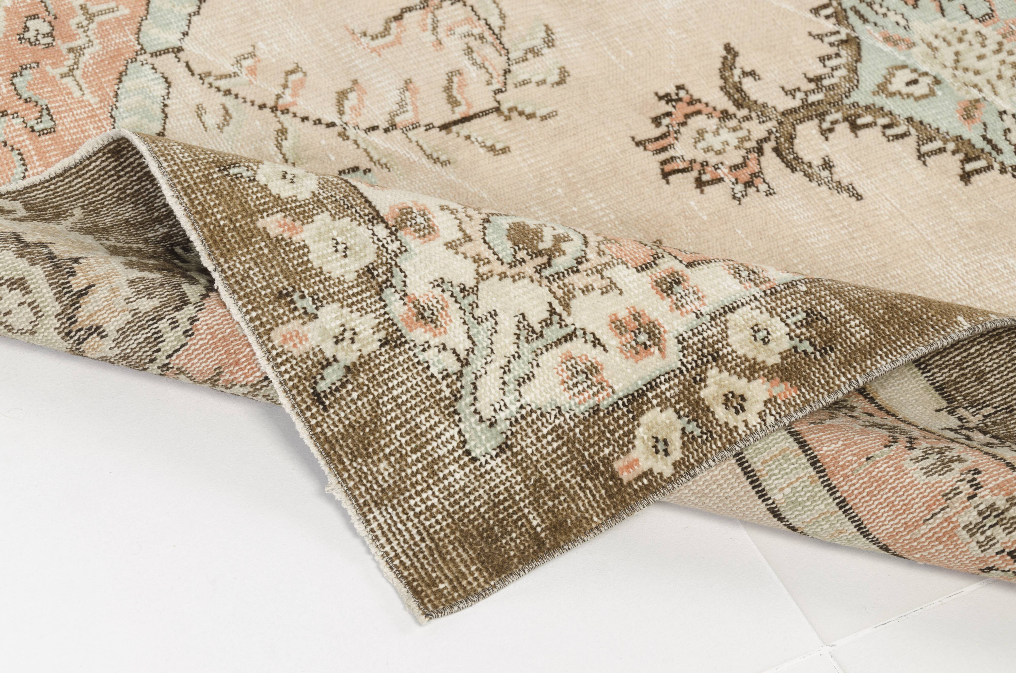 Geometric Handknotted Wool Rug