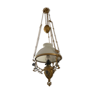 Antique oil chandelier