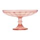 Bol à fruits haut Art Déco rose en verre dépression 28 cm