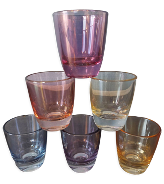 6 verres à shot liqueur digestif de couleur