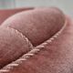 1970s, Danish 2-seater curved sofa, original salmon pink furniture velour.