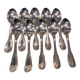10 silver-plated coffee spoons, Christofle Vendome, 13.6 cm