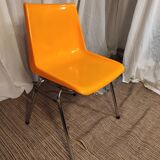 Orange plastic chair 1970