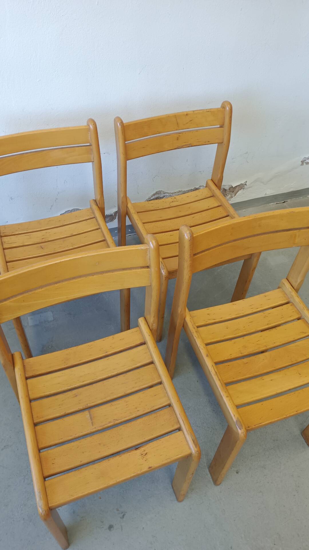 Set of beech chairs