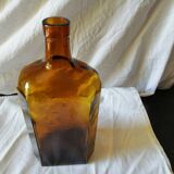 Vintage 6 sided amber bottle