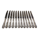 12 silver-plated metal table knives Boulenger LXV demi riche
