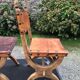 Set of 4 vintage brutalist chairs by Bram Sprij, Netherlands 1960s. in beech.