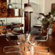 Vintage Italian design dining table from the 1970s.