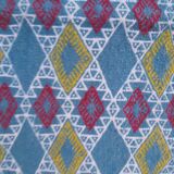 Traditional handmade blue corridor carpet