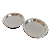 Christofle cc (before 1935) / set of 2 silver metal bottle coasters