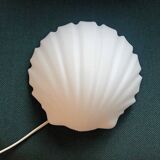 Glashutte Limburg - opal glass shell wall lamp / sconce vintage, 1960s 1970s Germany