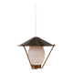 Danish hanging lamp from the 50-60s, made of brass, metal and with milky white glass shade.