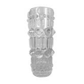 Roll vase by Frantisek Peceny for Sklo Union in pressed glass.