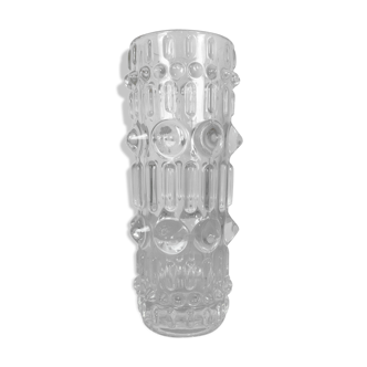 Frantisek Peceny roll vase for Sklo Union pressed glass