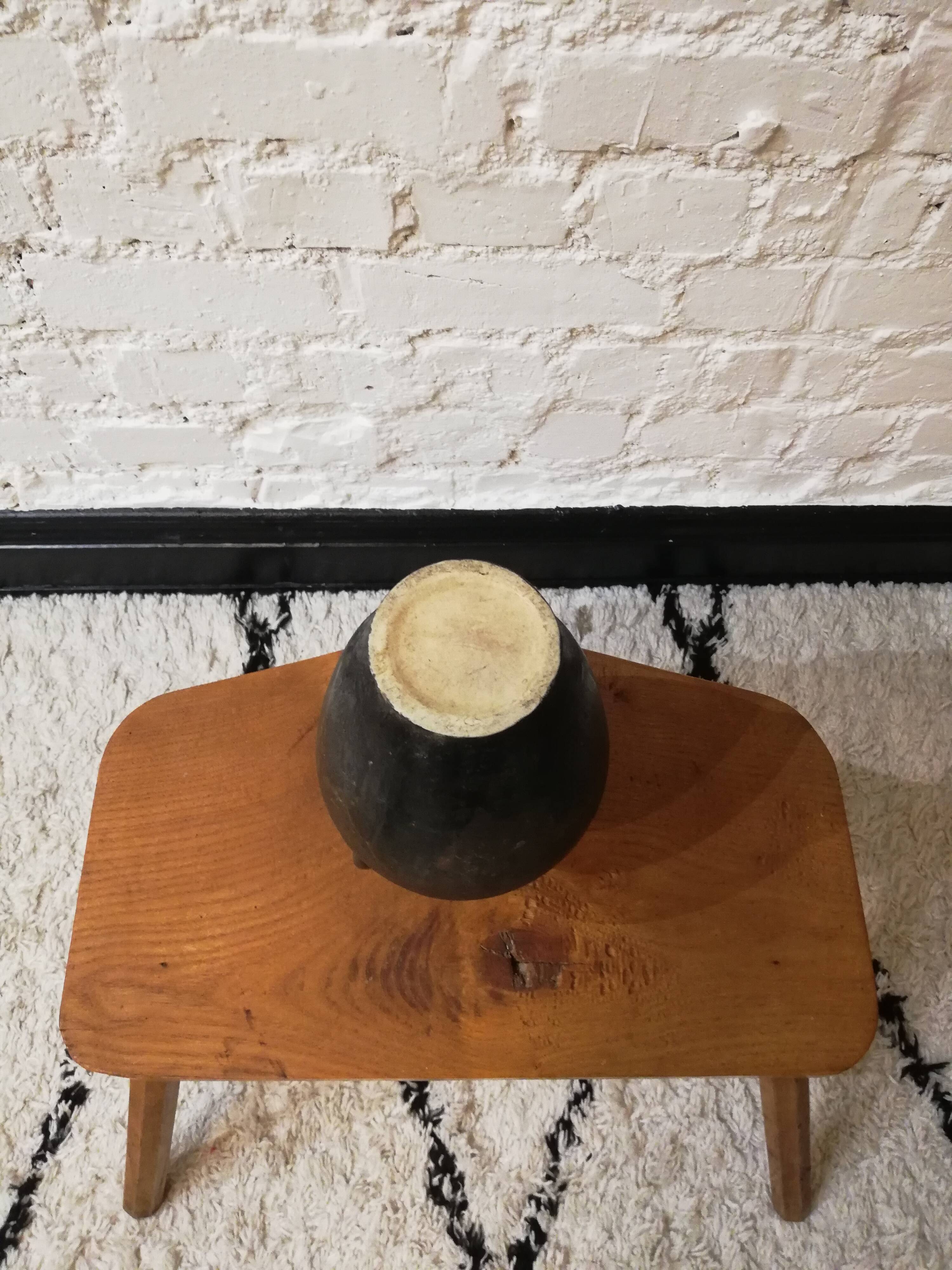 Old glazed terracotta vase