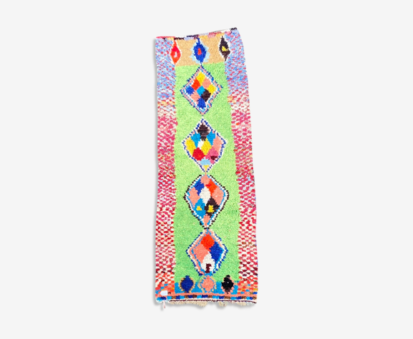 Tapis berbere boucherouite vintage 80x250 cm