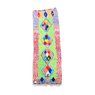 Tapis berbere boucherouite vintage 80x250 cm