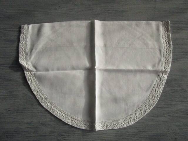 Half-moon old embroidered cradle pillowcase
