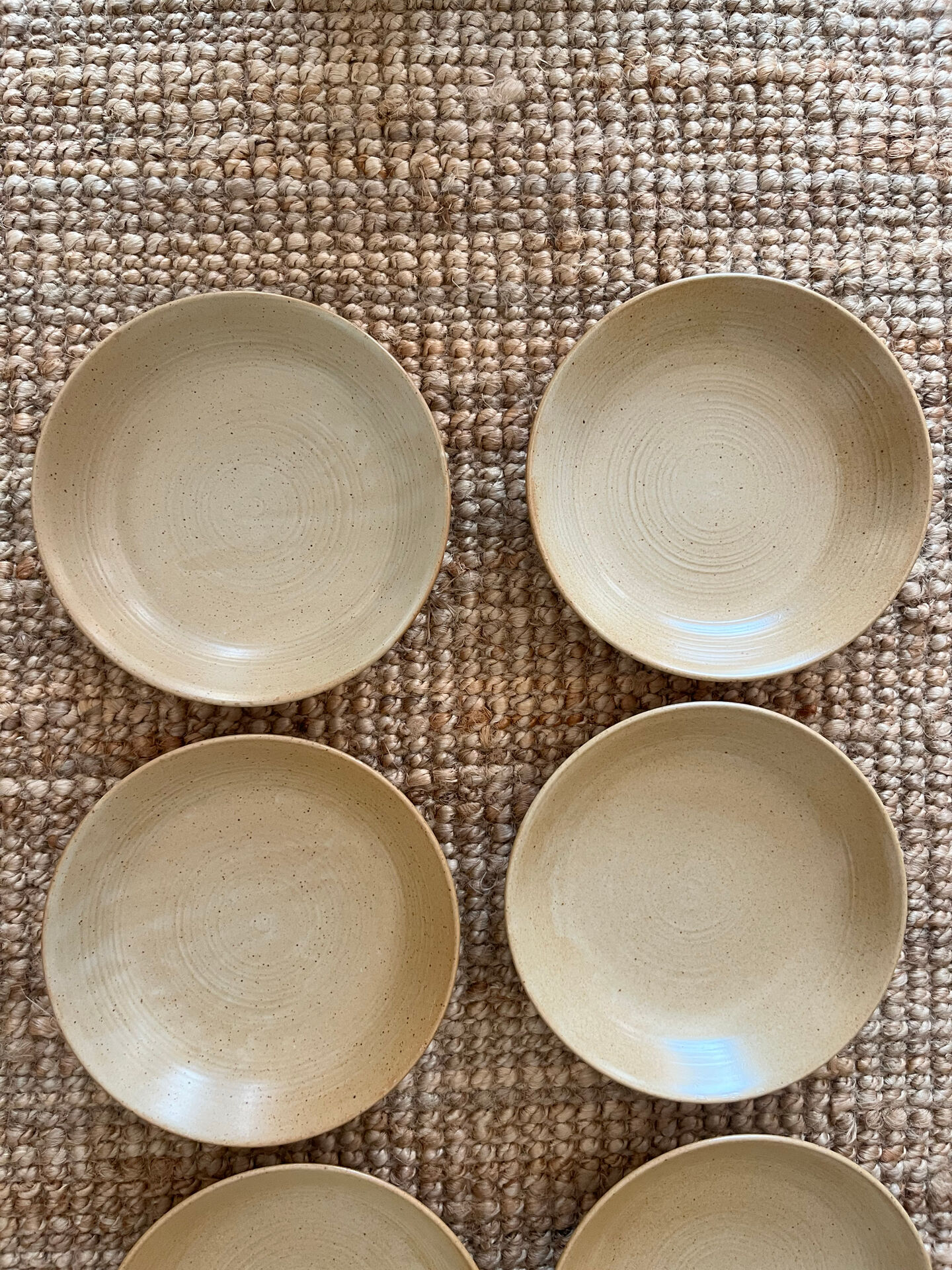 6 deep plates in stoneware