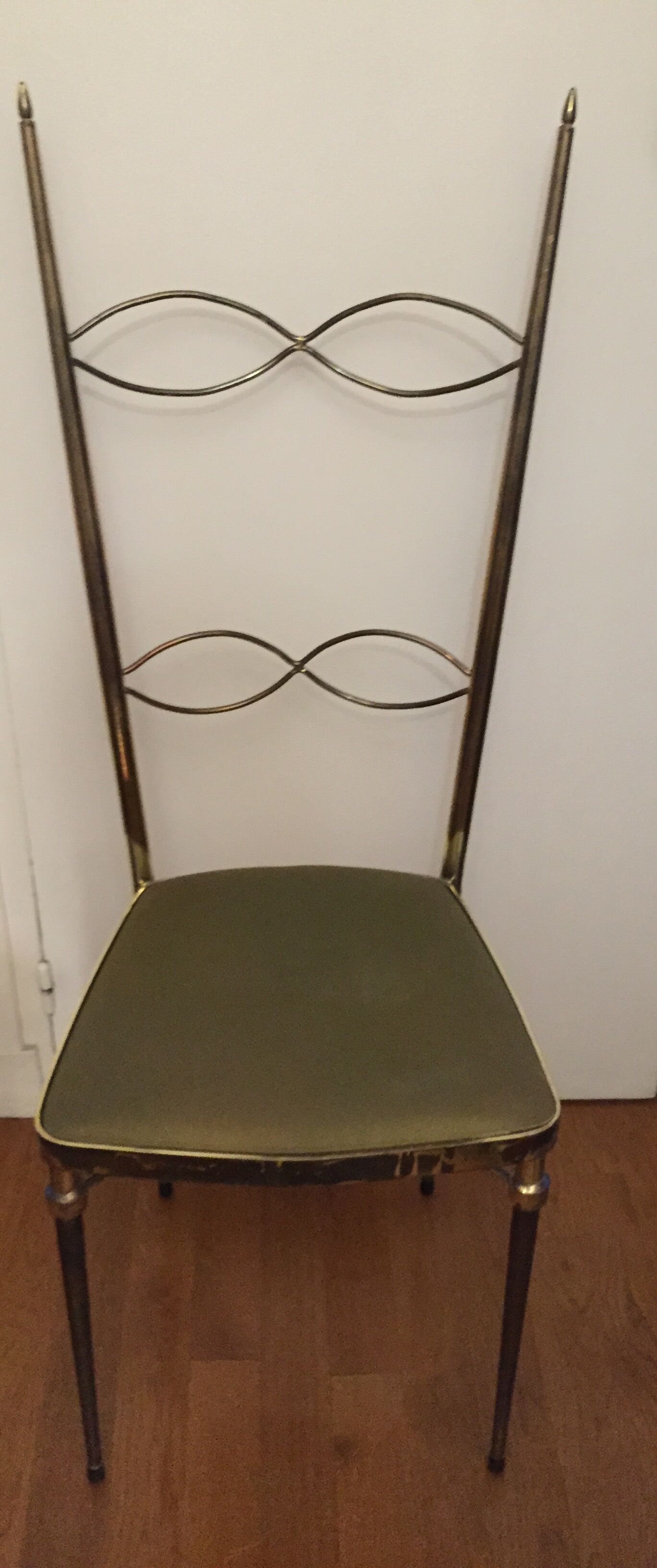 Golden metal chair design