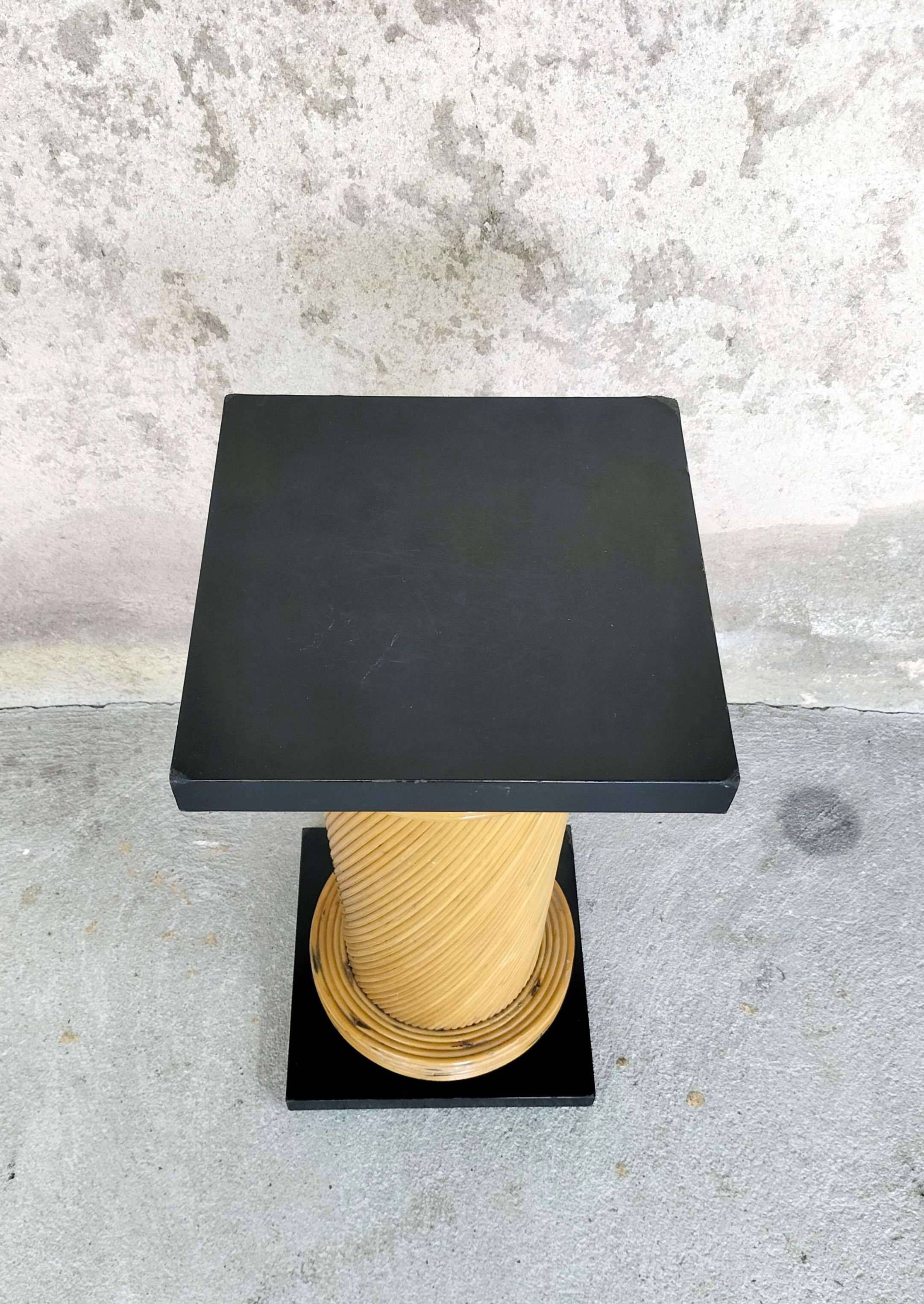 Vintage rattan column