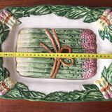 Asparagus dish with integrated drainer