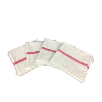 Set of 4 mixed linen cotton tea towels