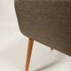 Vintage fauteuil de bureau gris anthracite chêne clair chaise de bureau moderne design