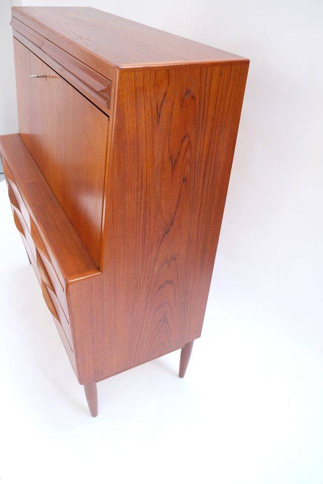 Torvits secretary in teak, retro vintage Danish style from the 1960s.
