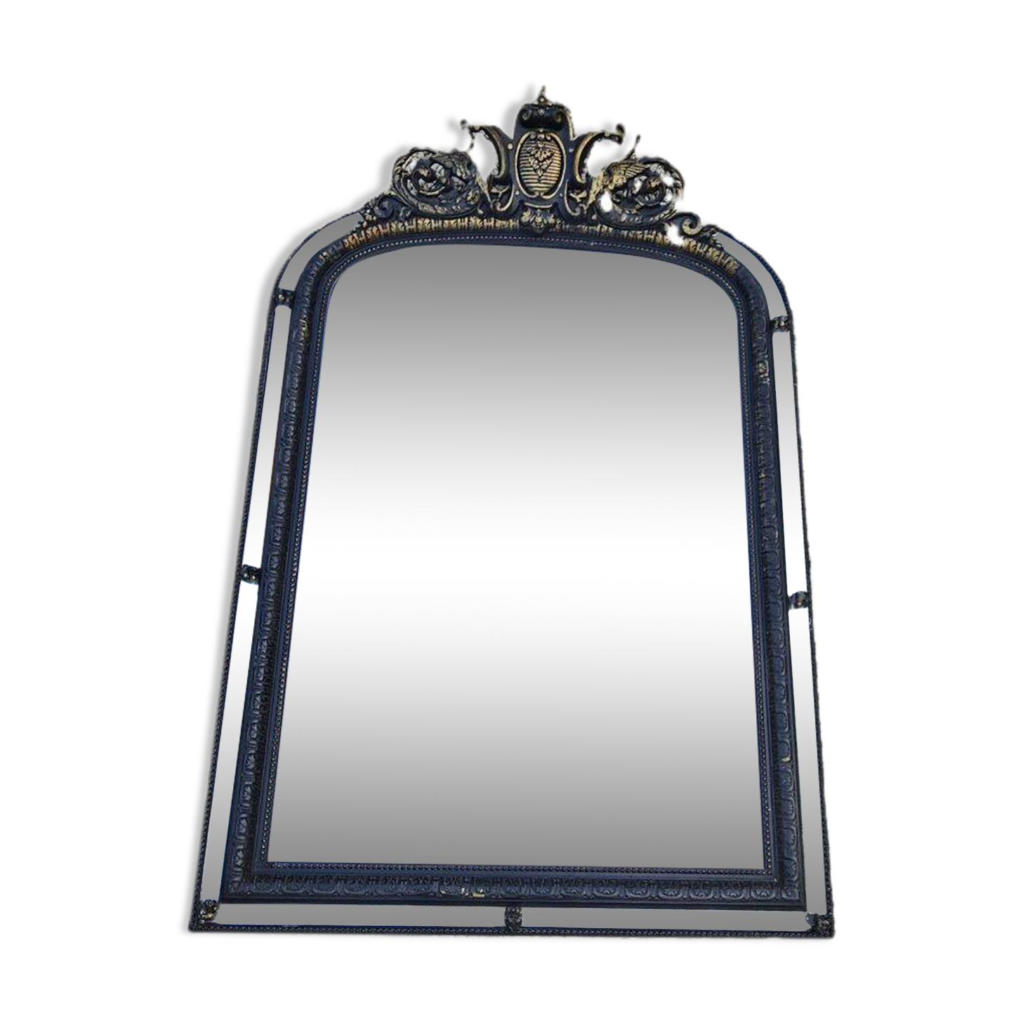 Large and Original Napoleon III Mirror with Inlay of Small Mirrors