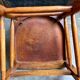 Luterma bistro chair in embossed beech, "shell" pattern.