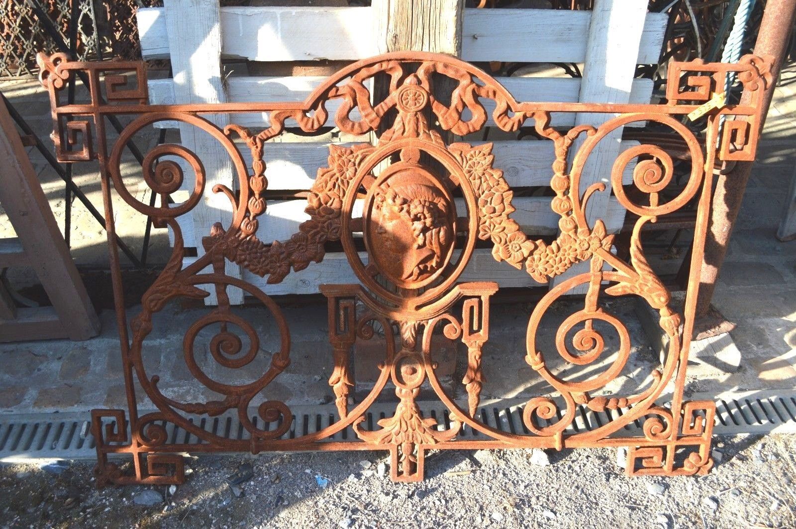 Cast iron balcony grille