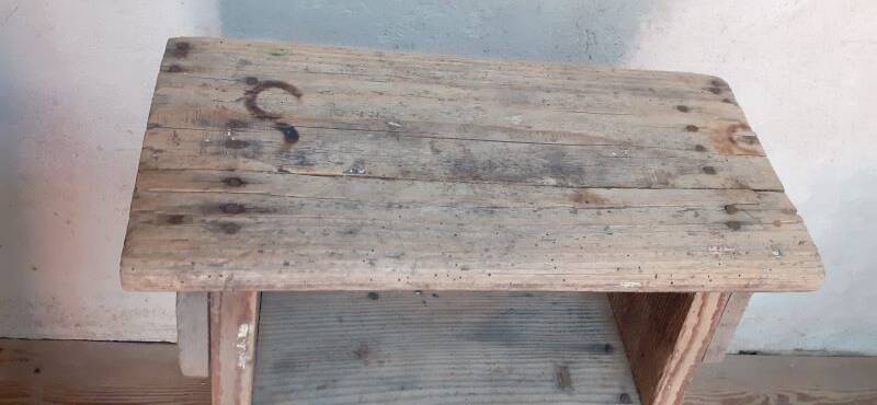 Old stepladder h89cm decorative artisan workshop