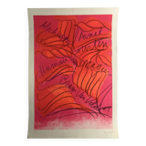 Messenger alechinsky arnal van velde, c 1980. lithograph signed in pencil