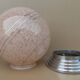 Old clichy glass ball ceiling light imposing pink & silver art deco lighting