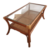 Vintage canning coffee table glass tray