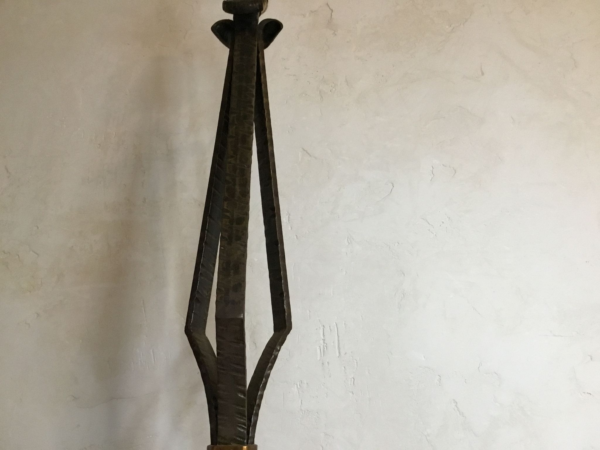 Art Deco wrought iron lamppost circa 1900