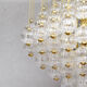 Venini mid century italian flushmount murano glass bubbles and brass chandelier