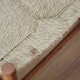 Pair of Scandinavian straw chairs