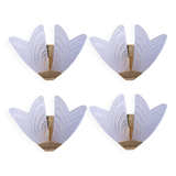 Set of 4 Sorrento, Italian Murano Glass Wall Light, 1970s