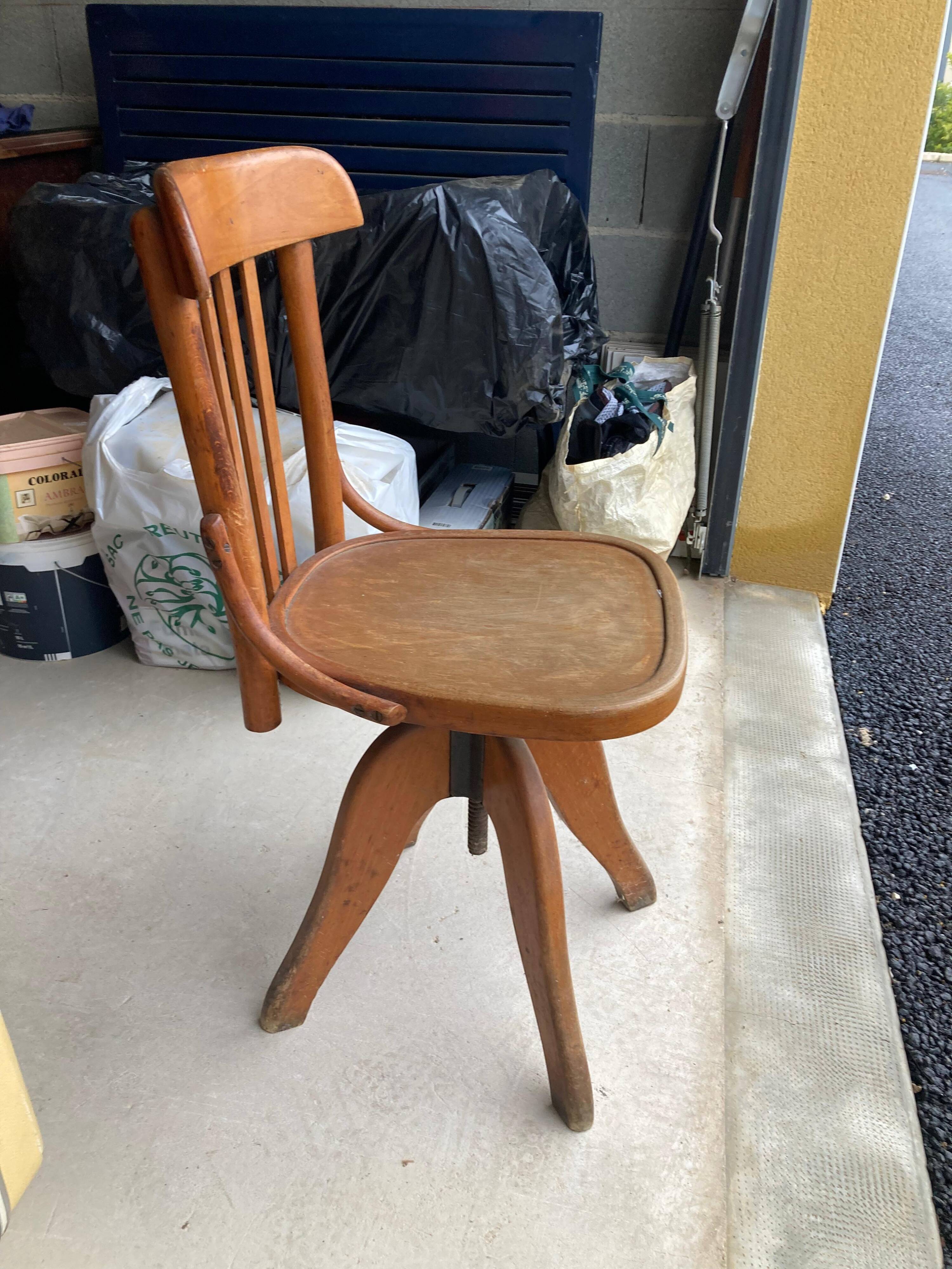 Solid wood notary desk and swivel American chair