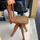 Solid wood notary desk and swivel American chair