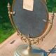 Miroir de table vintage en laiton doré – style Napoléon III,