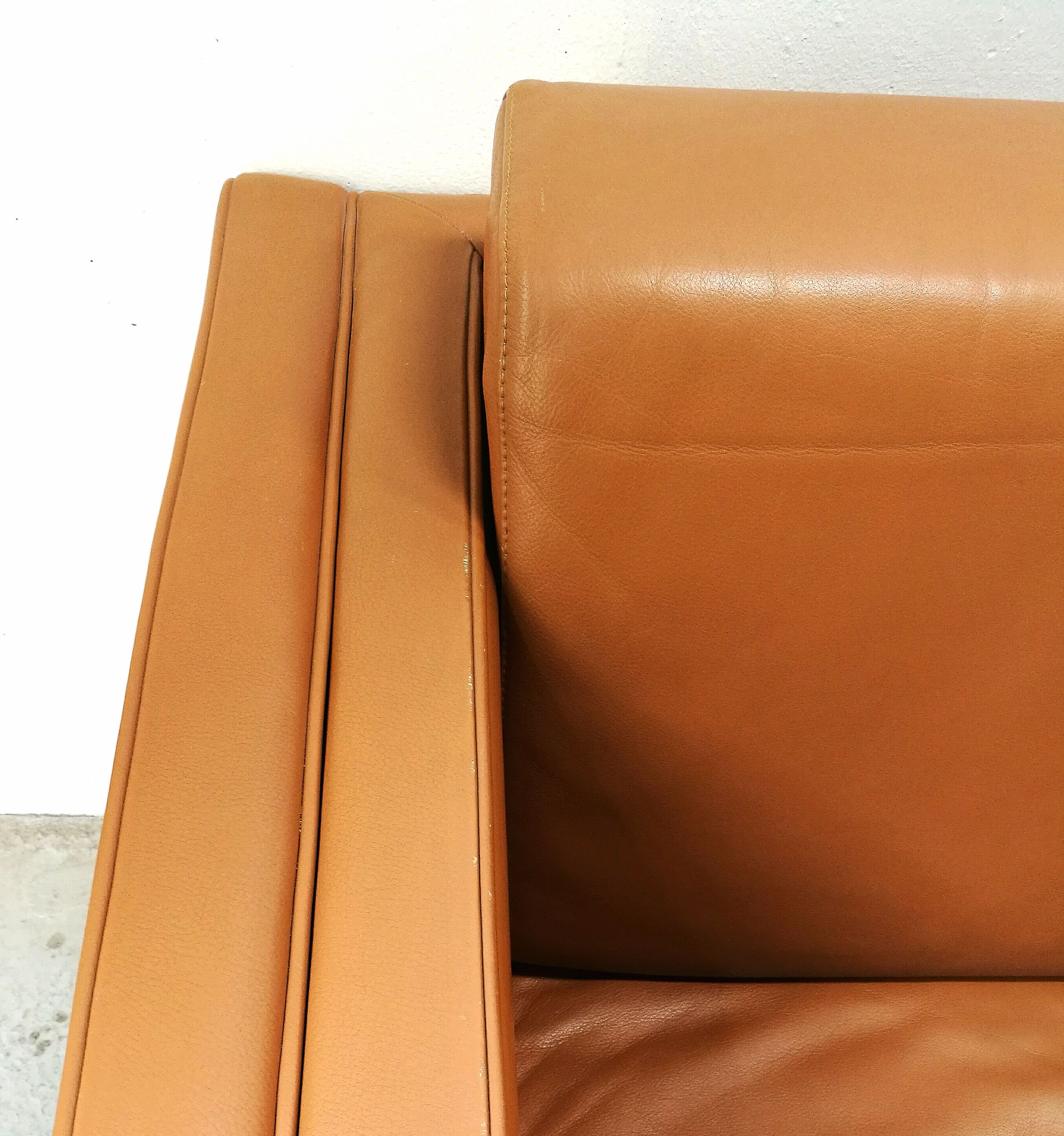 Canapé 3 places mobilier international cuir années 70-80